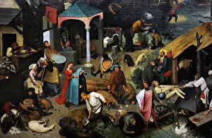 Topsy: Jan Brueghel the Elder (1568-1625). Netherlandish Proverbs