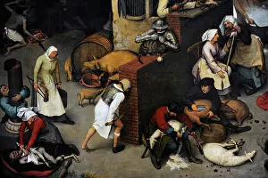 Topsy: Jan Brueghel the Elder (1568-1625). Netherlandish Proverbs