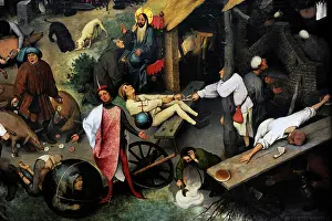 Topsy: Jan Brueghel the Elder (1568-1625). Netherlandish Proverbs