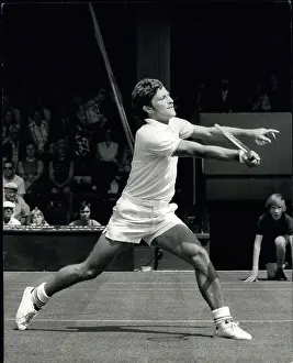 Stretches: Jan Kodes in tennis match at Wimbledon