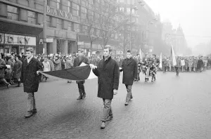 Ctkvintage: Jan Palach - students - march - protest - rally