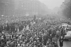 Plocek: Jan Palach - students - march - protest - rally