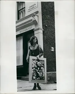 Chooses: Jane Ormsby-Gore with one of her paintings, London
