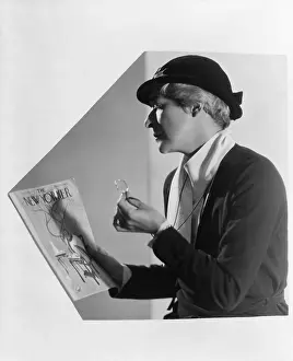 Genet: Janet Flanner (1892-1978), holding monocle, ?