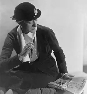 Genet: Janet Flanner (1892-1978), holding monocle, ?