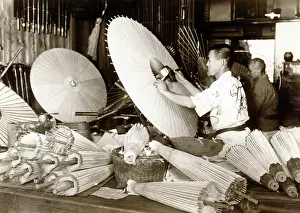 Handwerk: Japan in the 1920th - Umbrellas - Production