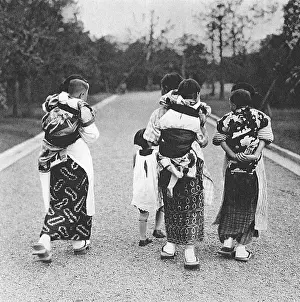 Clogs: Japan - Nurses with their charges