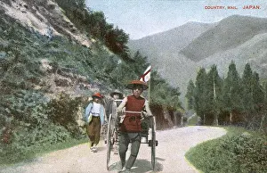 Postie: Japan - Rural Postman delivering the mail by rickshaw