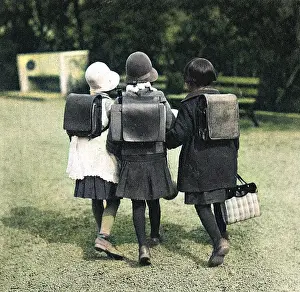 Schoolgirls: Japan - Three young schoogirls