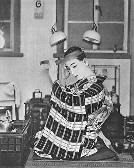 Kabuki: A Japanese actor dresses