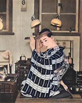 Kabuki: A Japanese actor dresses