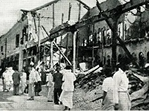 Rangoon: Japanese air raid on Rangoon, Burma, WW2
