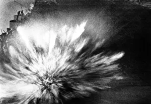 Seaborne: A Japanese bomb explodes on the flight deck of