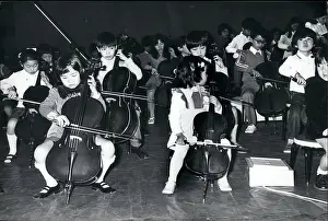 Talent: Japanese children playing cello, Nippon Budo-Kan Hall