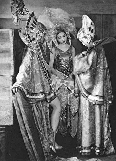 Backstage: Three Japanese chorus girls
