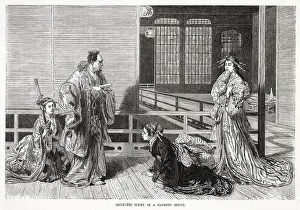 Deference: Japanese Daimyo and women at home