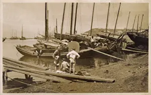 Gangplank: Japanese dockside scene - with young bathers