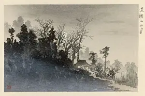 Gloomy: Japanese hillside scene