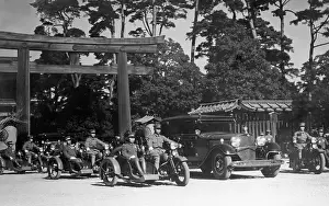 Hirohito: The Japanese imperial couple at the Meiji Shrine, 1941