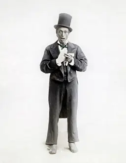 Tails: Japanese man in top hat and tails, c.1880