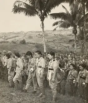 Cebu: Japanese nurses and soldiers surrendering to Americans