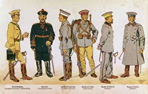 Prewar: Six Japanese soldiers in uniform