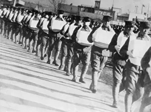 Ashes: Japanese troops carry ashes in Tokyo