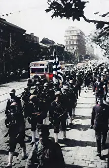 Osaka: Japanese troops in Osaka