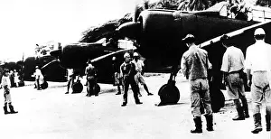 Cristobal: Japanese Zero aircraft ready for takeoff, WW2