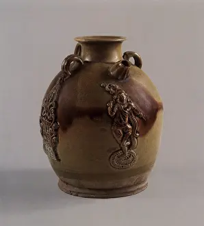 Glaze: Jar with Brown and Yellow Glazes