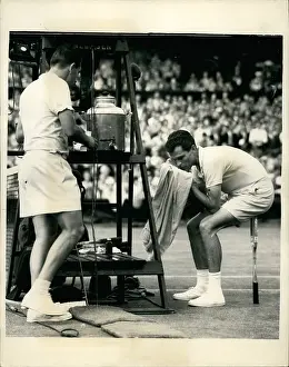 Eventual: Jaroslav Drobny and Budge Patty at Wimbledon