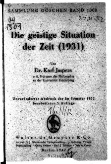 Zeit: Jaspers, Karl, 23.2.1883 - 26.2.1969, German