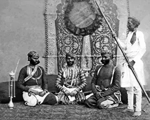 Walla: Jat Sirdars with attendant, India