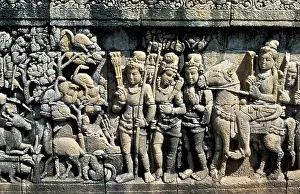 Shrine: Java - Borabodur. Stupa, c.AD 750-850, relief