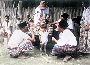 Thecolourisedpic: JAVANESE BAZAAR SCENE