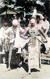 Thecolourisedpic: JAVANESE DANCING MASKS