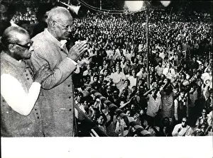 Conveys: Jayaprakash Narayan at election rally, Calcutta, India