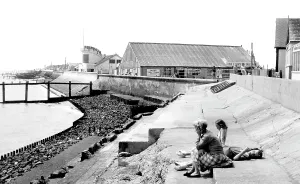 Jaywick: Jaywick, the Sea Wall c1955