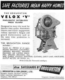 Velox: J.Broughton Machine Tool Safety Guards. Velox V Press Guard