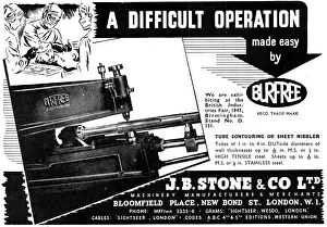 Nibbling: J.B.Stone Machine Tools. Burfree Sheet Nibbling Machine