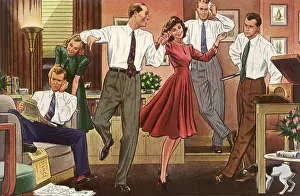 Jealous: Jealous Men watch Couple Dance