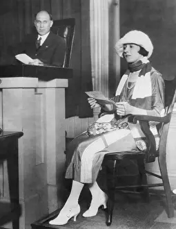 Testified: Jean Acker, in court testified about the status