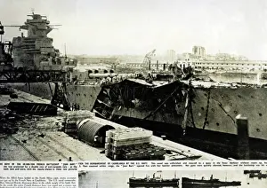 Unfinished: Jean Bart in the port of Casablanca, 1943