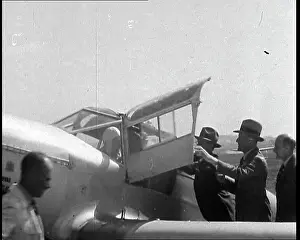 Exiting: Jean Batten Exiting Her Plane