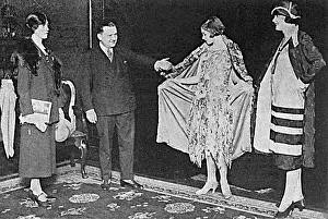 Jean Peron shows off two of his couture creations