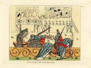 Tilt: Jean de Saintre defeats Enguerrant in a joust