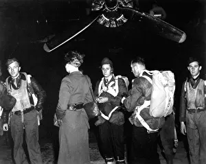 Airdrome: A Jedburgh team by a B-24 from which they would
