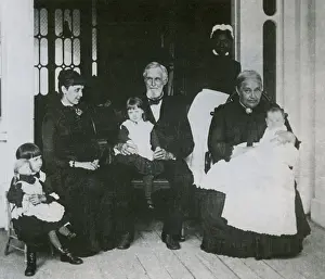 Convicted: Jefferson Davis with Family