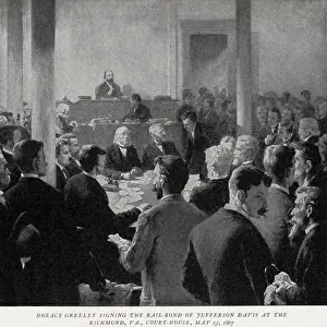 Greeley: Jefferson Davis was released from civilian