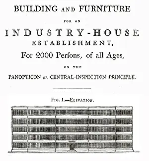 Comprised: Jeremy Bentham's Panopticon - elevation